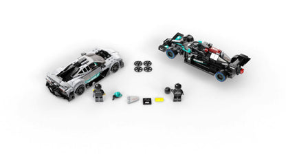 LEGO Speed Champions Mercedes-AMG F1 W12 E, Performance & Project One Toy Car Set, Building Toy Easter Basket Stuffer, Collectible Mercedes Model Race Car, Easter Gift for Kids and Teens, 76909