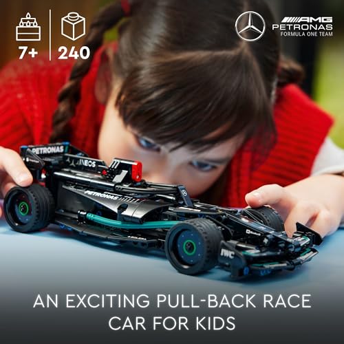 LEGO Technic Mercedes-AMG F1 W14 E Performance Pull-Back Car Toy, Vehicle Building Set for Boys and Girls, Mercedes Race Car Toy Model, Gift for Kids Ages 7 and Up, 42165